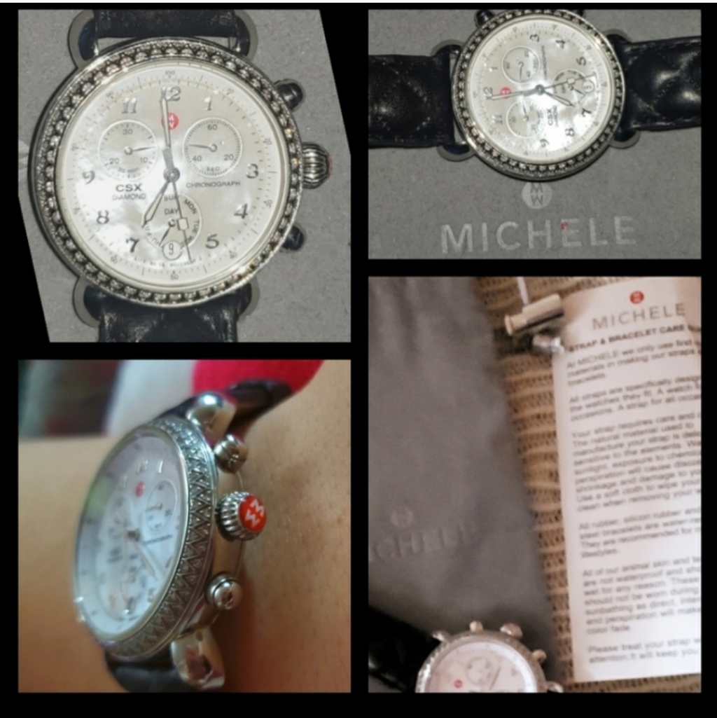 Michele Csx Diamond Chronograph Watch